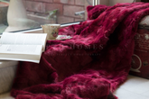 Maroon Mulberry Fur Throw